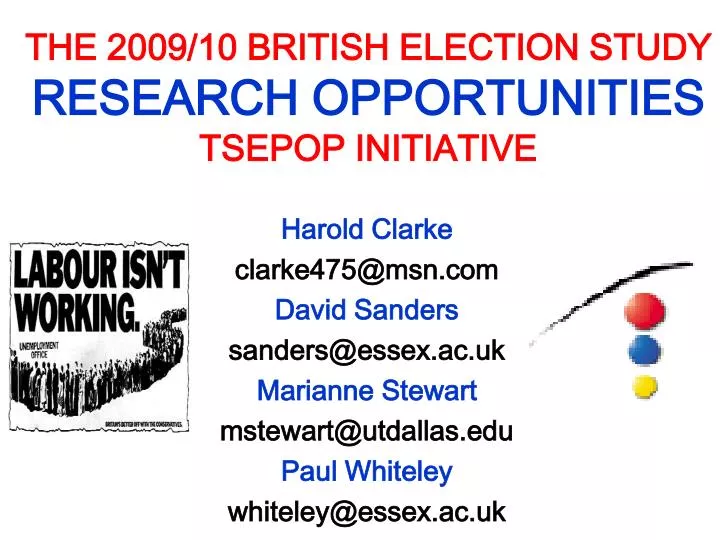 the 2009 10 british election study research opportunities tsepop initiative