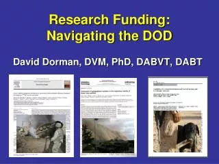 Research Funding: Navigating the DOD