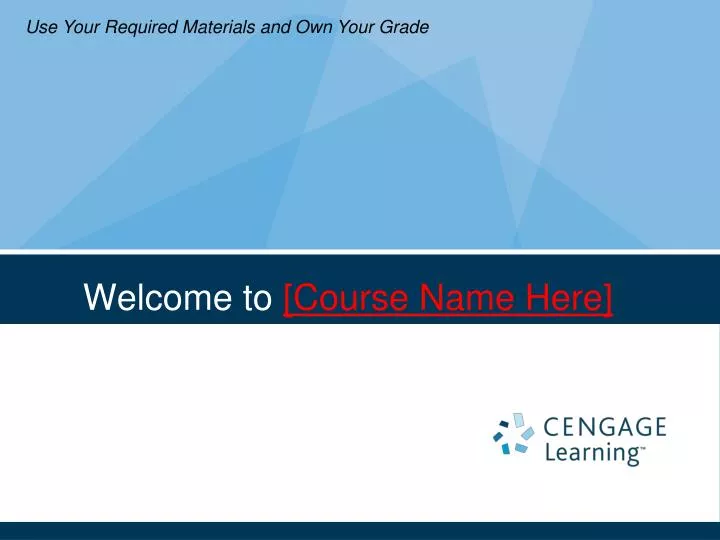 welcome to course name here