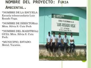nombre del proyecto furia ambiental
