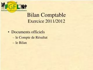 bilan comptable exercice 2011 2012