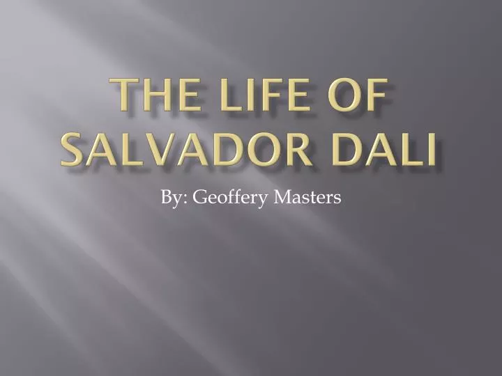 the life of salvador dali