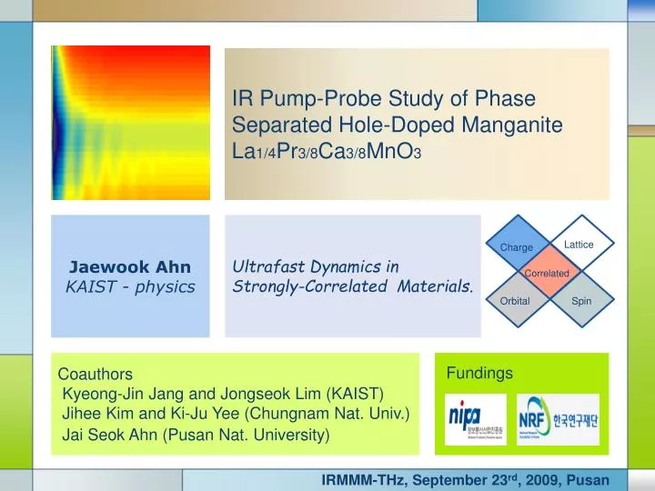 ir pump probe study of phase separated hole doped manganite la 1 4 pr 3 8 ca 3 8 mno 3