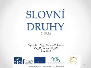 slovn druhy