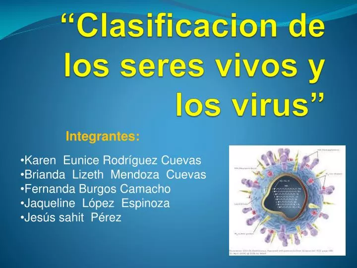 clasificacion de los seres vivos y los virus