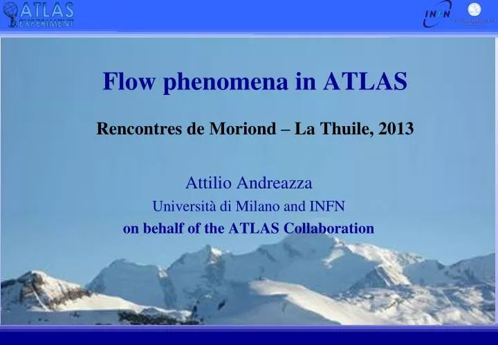 flow phenomena in atlas rencontres de moriond la thuile 2013