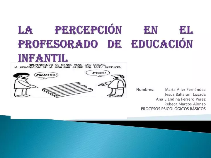 la percepci n en el profesorado de educaci n infantil