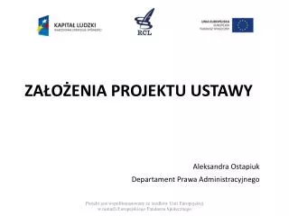 za o enia projektu ustawy