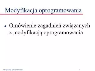 modyfikacja oprogramowania