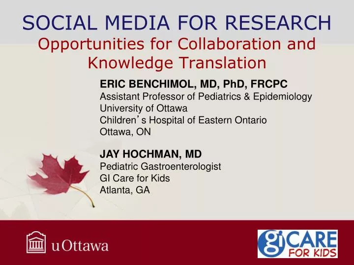 social media for research opportunities for collaboration and knowledge translation