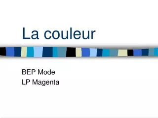 la couleur