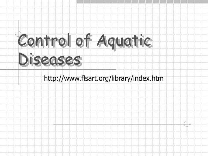 control of aquatic diseases