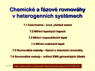 chemick a f zov rovnov hy v heterogenn ch syst mech