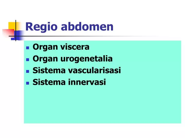 regio abdomen