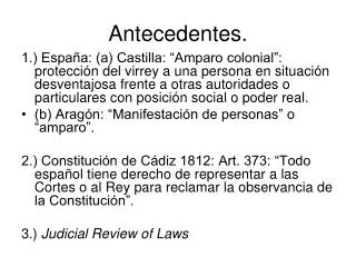 antecedentes