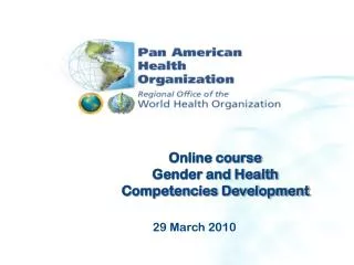 Online course Gender and Health Competencies Development