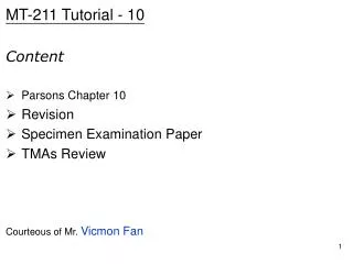 MT-211 Tutorial - 10