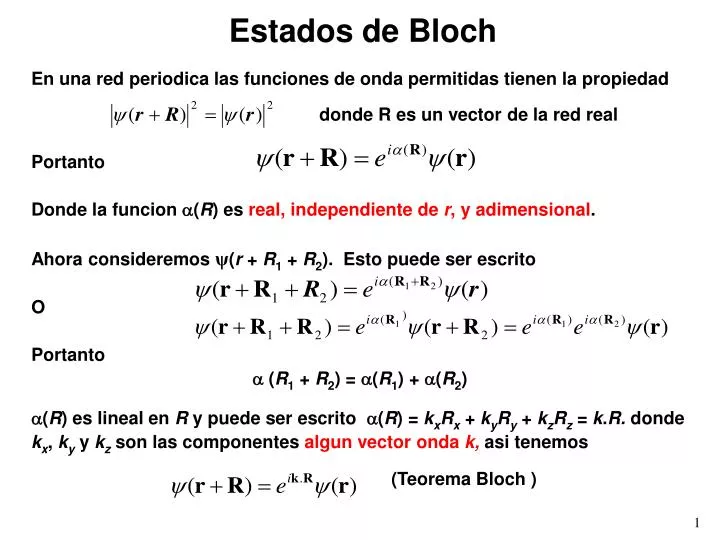 estados de bloch