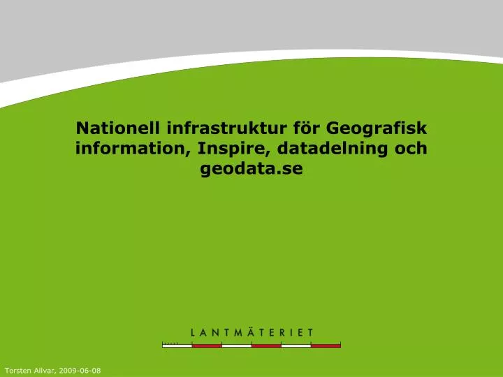 nationell infrastruktur f r geografisk information inspire datadelning och geodata se