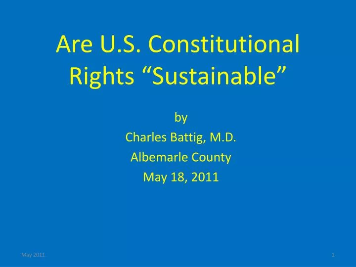 are u s constitutional rights sustainable