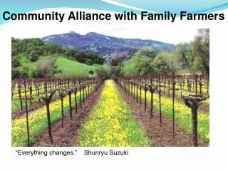 Community Alliance with Family Farmers