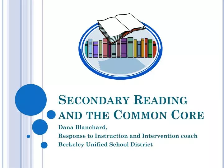 secondary reading and the common core