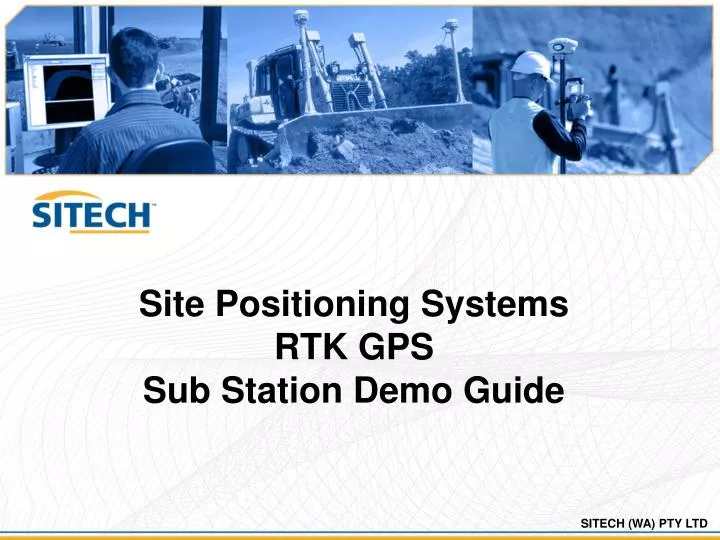 site positioning systems rtk gps sub station demo guide
