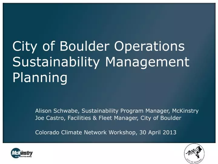 city of boulder operations sustainability management planning