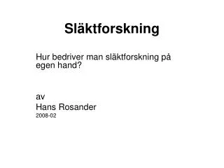 sl ktforskning