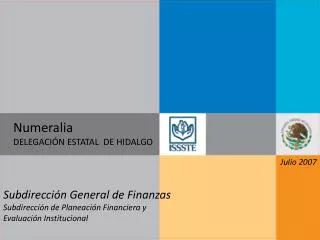 numeralia delegaci n estatal de hidalgo