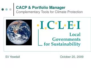 CACP &amp; Portfolio Manager Complementary Tools for Climate Protection