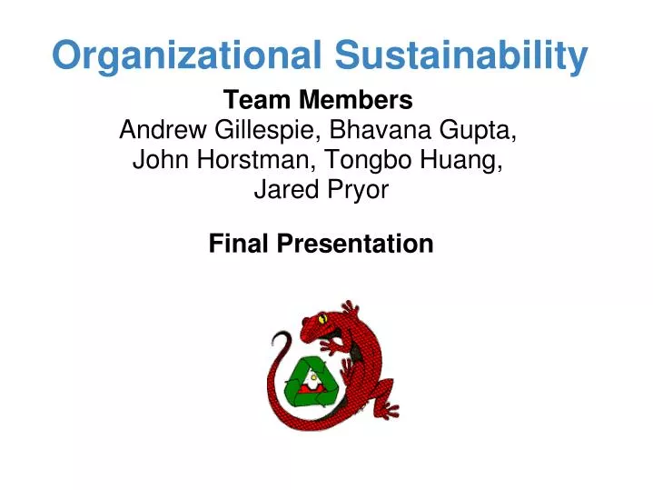 organizational sustainability