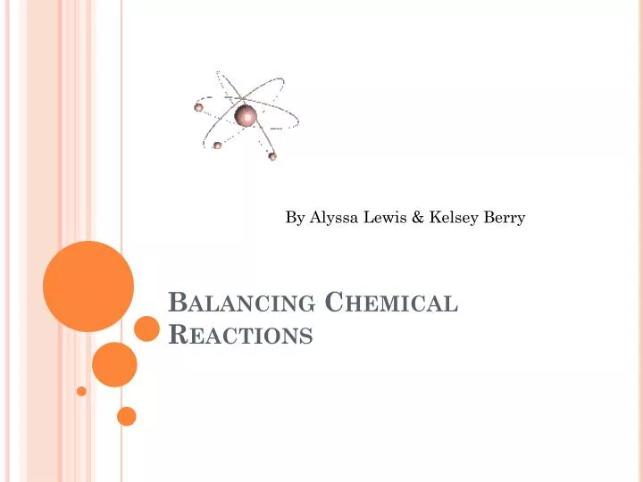 balancing chemical reactions