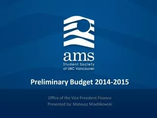 Preliminary Budget 2014-2015