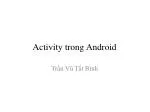 Activity trong Android - slide 1