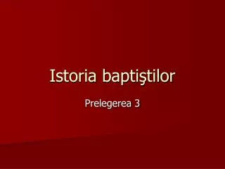 istoria bapti tilor