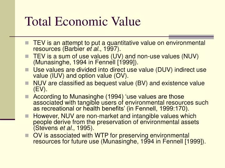 total economic value