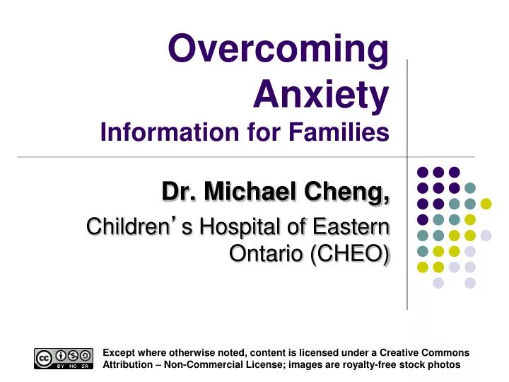 overcoming anxiety information for families