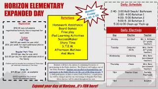 Horizon Elementary expanded day