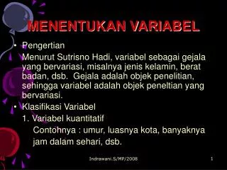 menentukan variabel
