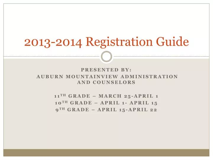 2013 2014 registration guide
