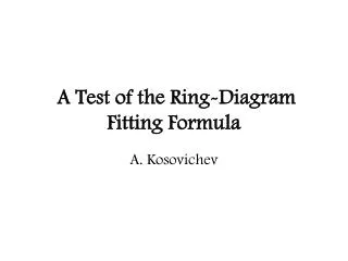 A Test of the Ring-Diagram Fitting Formula