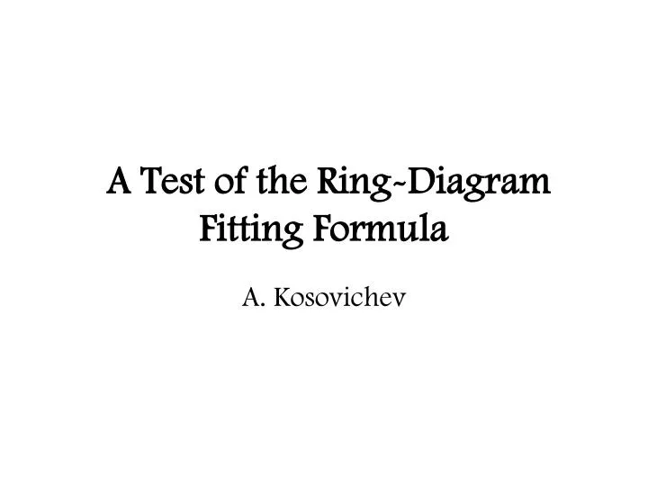 a test of the ring diagram fitting formula