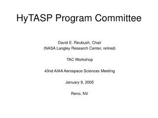 HyTASP Program Committee