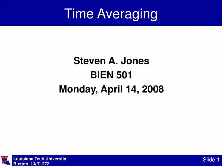 time averaging