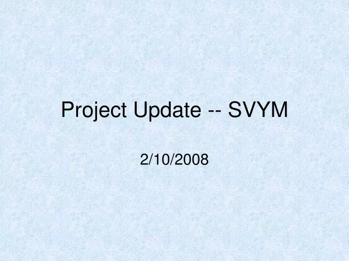 project update svym
