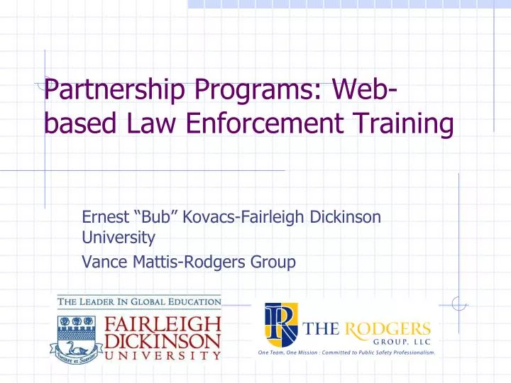 partnership programs web based law enforcement training