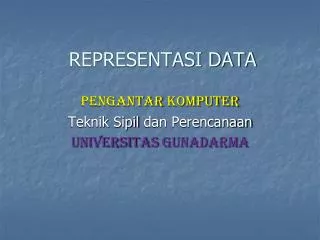 representasi data