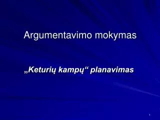 argumentavimo mokymas