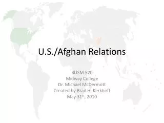 U.S./Afghan Relations